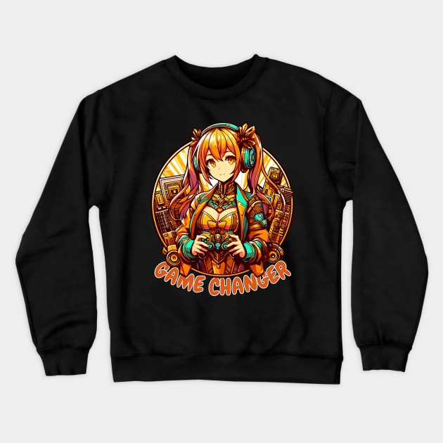 Gamer girl game changer Crewneck Sweatshirt by Japanese Fever